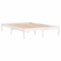 Bedframe massief grenenhout wit 150x200 cm UK King - thumbnail