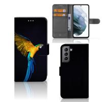 Samsung Galaxy S21 FE | Telefoonhoesje | Met pasjeshouder | Papegaai - thumbnail