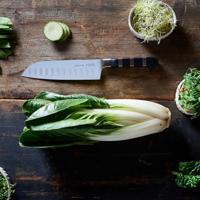 DICK 1905 Santoku gecanneleerde schuine kant mes - thumbnail