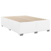Boxspring met matras kunstleer wit 160x200 cm - thumbnail