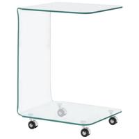 Salontafel 45x40x63 cm gehard glas - thumbnail