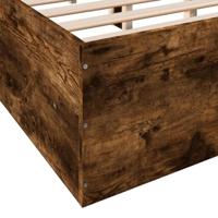 Bedframe bewerkt hout gerookt eikenkleurig 150x200 cm - thumbnail