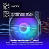 endorfy Fluctus 120 PWM ARGB PC-ventilator Zwart (b x h x d) 120 x 120 x 25 mm Incl. LED-verlichting - thumbnail