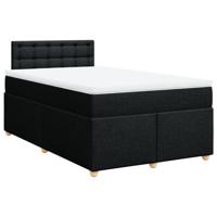 Boxspring met matras stof zwart 120x200 cm - thumbnail