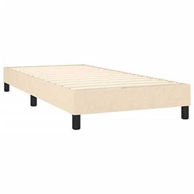 Boxspringframe stof crmekleurig 90x190 cm Boxspringframe stof crmekleurig 90x190 cm