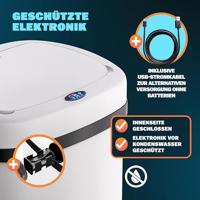 Vuilnisbak opent automatisch met Sensor Creme-wit 58L - thumbnail