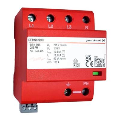 DEHN 941405 DSH TNS 255 FM Combi-afleider Overspanningsbeveiliging voor: Verdeelkast 50 kA 1 stuk(s) DEHN 941405 DSH TNS 255 FM Combi-afleider Overspanningsbeveiliging voor: Verdeelkast 50 kA 1 stuk(s)