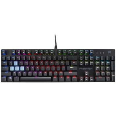 Acer Predator Aethon 303 Keyboard PKW200 USB Black - US int. Toetsenbord Zwart Acer Predator Aethon 303 Keyboard PKW200 USB Black - US int. Toetsenbord Zwart