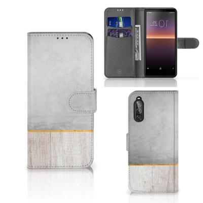 Sony Xperia 10 II | Book Style Case | Wood Concrete
