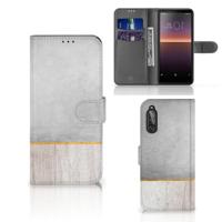 Sony Xperia 10 II | Book Style Case | Wood Concrete - thumbnail