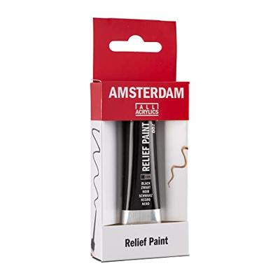 Royal Talens Amsterdam Reliëf Verf Tube 20 ml - Zwart 700