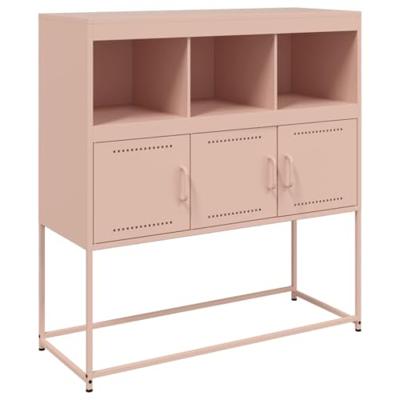 Dressoir 100,5x39x107 cm koudgewalst staal roze
