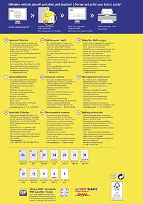 Avery-Zweckform 6123 97.3 x 42.3 mm Papier Wit 120 stuk(s) Permanent hechtend Universele etiketten Inkt, Laser, Kopie 10 vel