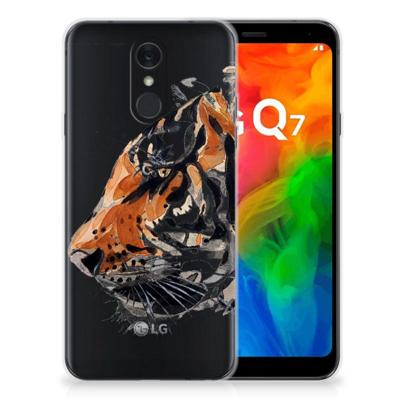 Smartphone hoesje LG Q7 Watercolor Tiger