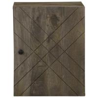 Badkamerkast wandgemonteerd 38x33x48 cm massief mangohout zwart - thumbnail