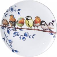 Heinen Delfts Blauw - Wandbord bosvogels d26.5cm - thumbnail