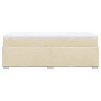 Boxspring met matras stof crèmekleurig 100x200 cm - thumbnail
