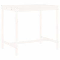 5-delige Barset massief grenenhout wit - thumbnail