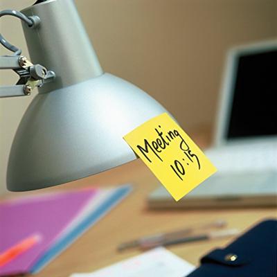 Post-it Super Sticky notes, 90 vel, ft 47,6 x 47,6 mm, geel, pak van 21 + 3 GRATIS