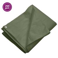 VidaXL Dekzeil 260 g/m² 6x6 m hdpe groen - thumbnail