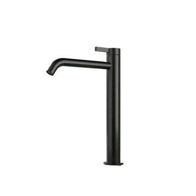 Wastafelmengkraan Hotbath Ace 1-Hendel Gebogen 28 cm Geborsteld Zwart PVD