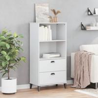 Boekenkast VIKEN 60x35x123 cm bewerkt hout wit - thumbnail
