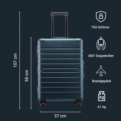 Alumaxx JU-45189 Aluminium Koffer GRAVITY + 4 Wielen 56x37x21 cm Blauw