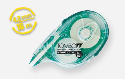 Tombow Navulbare correctieroller Mono YXE correctieroller 4,2 mm, kleur: groen