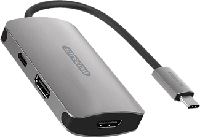 Sitecom CN-398 interface hub USB 3.2 Gen 1 (3.1 Gen 1) Type-C Aluminium, Zwart - thumbnail