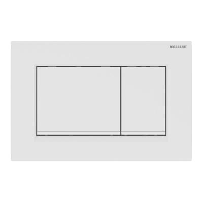 Bedieningsplaat Geberit Sigma 20-Square Toets Spoeling Easy-To-Clean Mat Wit