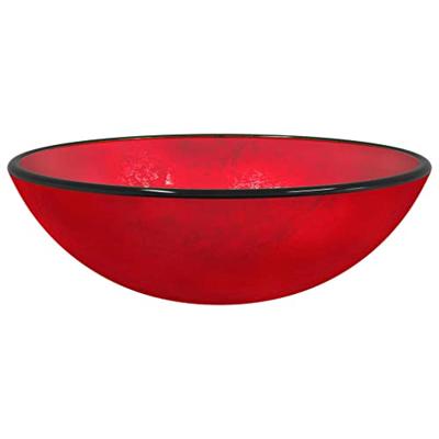 VidaXL Wasbak 42x14 cm gehard glas rood VidaXL Wasbak 42x14 cm gehard glas rood