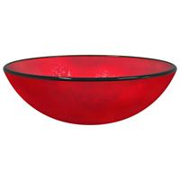 VidaXL Wasbak 42x14 cm gehard glas rood - thumbnail
