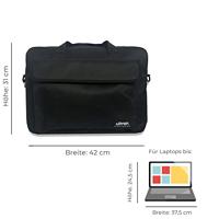 Ultron 371957 notebooktas 39,6 cm (15.6 ) Aktetas Zwart - thumbnail