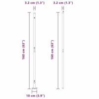 VidaXL Afrasteringspaal 7 pcs groen staal - thumbnail