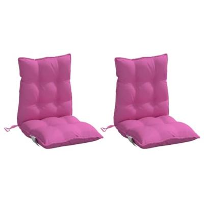 VidaXL Stoelkussens 2 st lage rug oxford stof roze