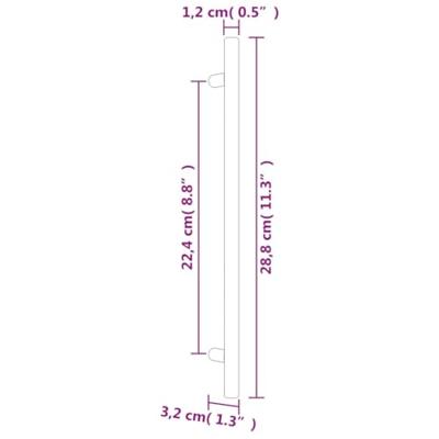 VidaXL Handvatten 10 st 224 mm roestvrij staal bronskleurig VidaXL Handvatten 10 st 224 mm roestvrij staal bronskleurig
