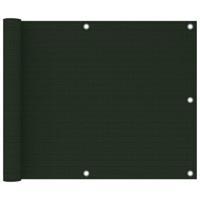 Balkonscherm 75x500 cm HDPE donkergroen - thumbnail