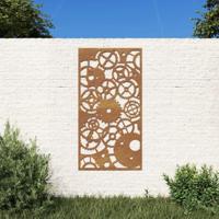 VidaXL Wanddecoratie tuin tandwielontwerp 105x55 cm cortenstaal - thumbnail