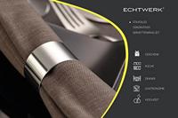 ECHTWERK Tafel accessoires (servetringen "rond" gemaakt van ede, RVS, 4-delig) - thumbnail