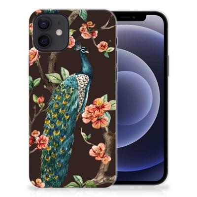 iPhone 12 | 12 Pro (6.1") | TPU Hoesje | Pauw met Bloemen