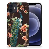 iPhone 12 | 12 Pro (6.1") | TPU Hoesje | Pauw met Bloemen - thumbnail