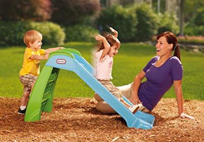 Little Tikes junior glijbaan 122x49x70 cm blauw/groen