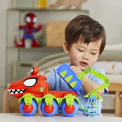 Spidey, 2-in-1 dinovoertuig, terreinwagen met figuren, vanaf 3 jaar
