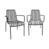 sweeek - Stapelbare tuinstoel van staal (Set van 2) - thumbnail