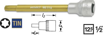 HAZET Dopsleutelbit 992SLG-T45 · 1/2 inch (12,5 mm) vierkant hol · Binnen-TORX®-profiel · SW T45