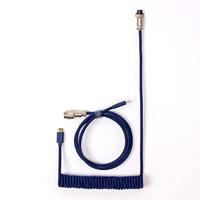 Keychron opgerolde Aviator-kabel - Mechanische toetsenbordkabel, Type-C, 5-pins (GX12), Blauw - thumbnail