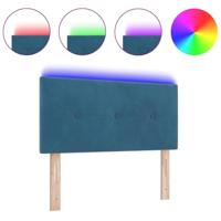 Hoofdbord met LED -striplichten Verstelbaar Blauw 90 cm Fluweel - thumbnail