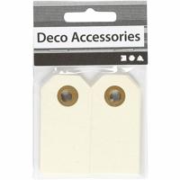 Creativ Company Manilla-labels, afm 3x6 cm, 250 gr, crème, 30 stuk/ 1 doos - thumbnail