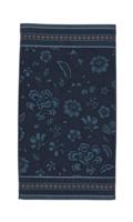 Pip Studio Pip Studio Jasmin Jacquard handdoek Donkerblauw 55x100 cm - thumbnail