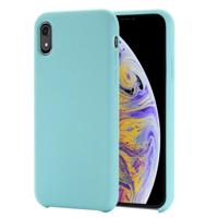Vier hoeken volledige dekking vloeibare siliconen case voor iPhone XR (Baby Blue) - thumbnail